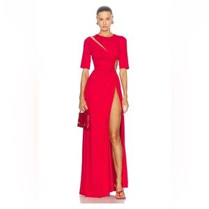 Chic Asymmetrical Red Dress